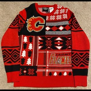 Calgary Flames Youth Ugly Xmas Seeater LG